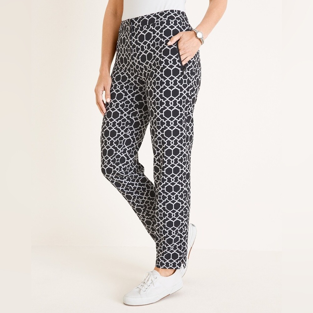 Chico’s Zenergy UPF Neema Lattice-Print Ankle Pants